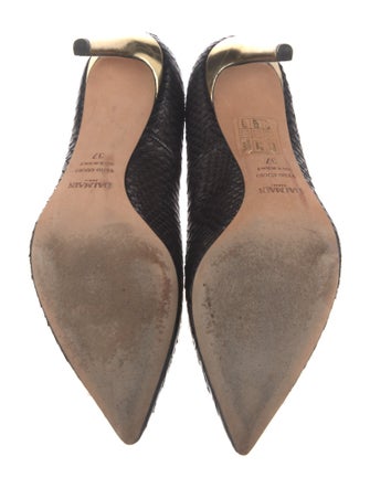 Balmain Snakeskin Colorblock Pattern Pumps
