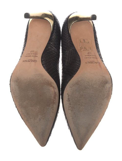 Balmain Snakeskin Colorblock Pattern Pumps