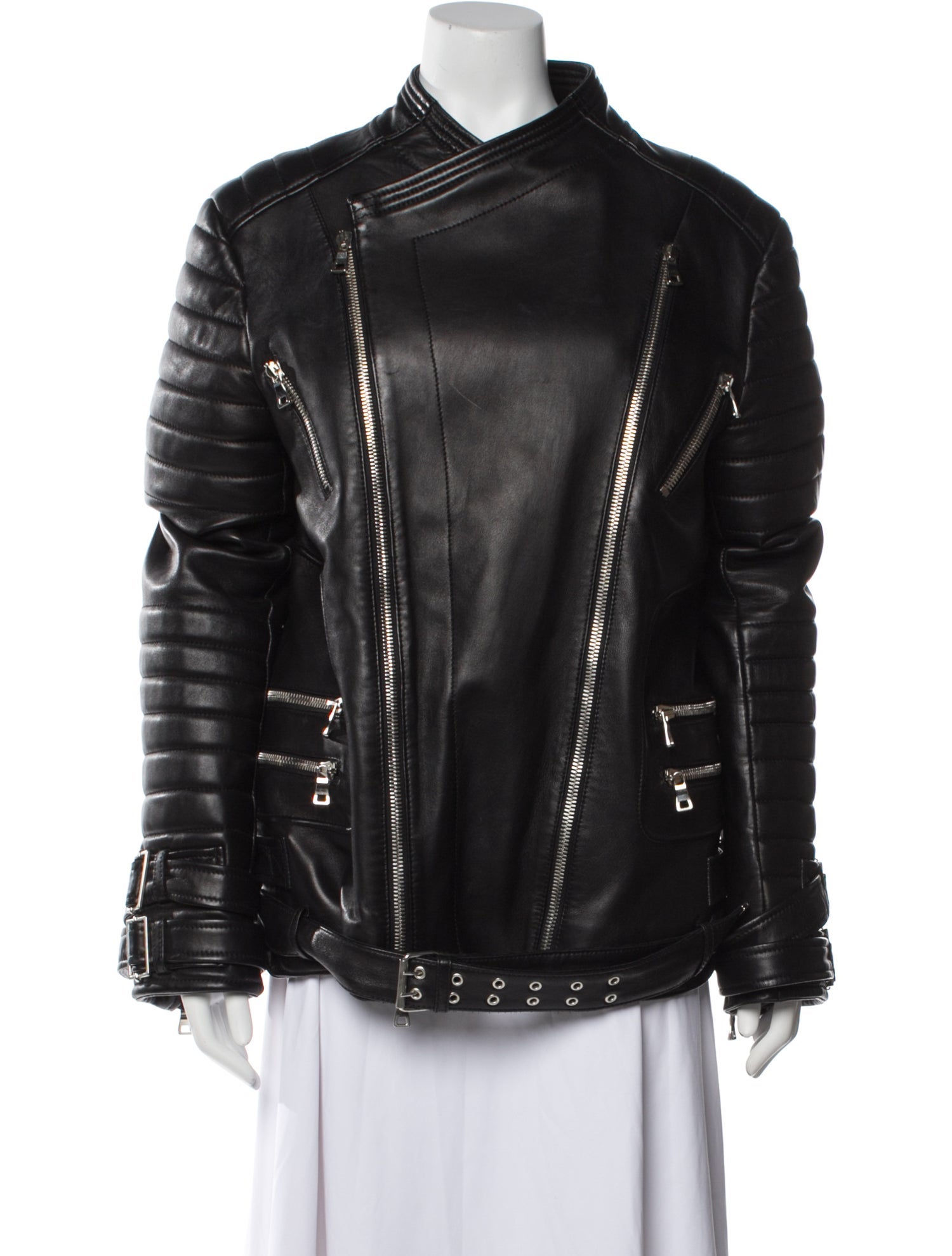 Balmain Leather Biker Jacket