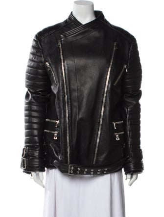 Balmain Leather Biker Jacket