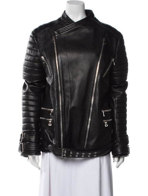 Balmain Leather Biker Jacket