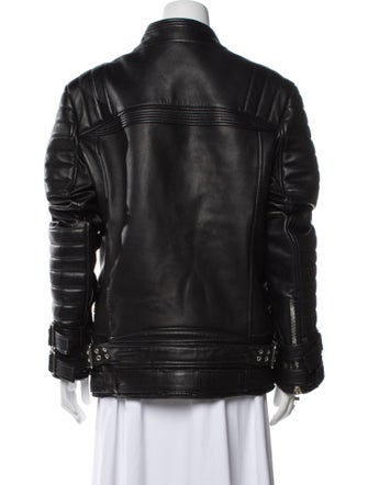 Balmain Leather Biker Jacket