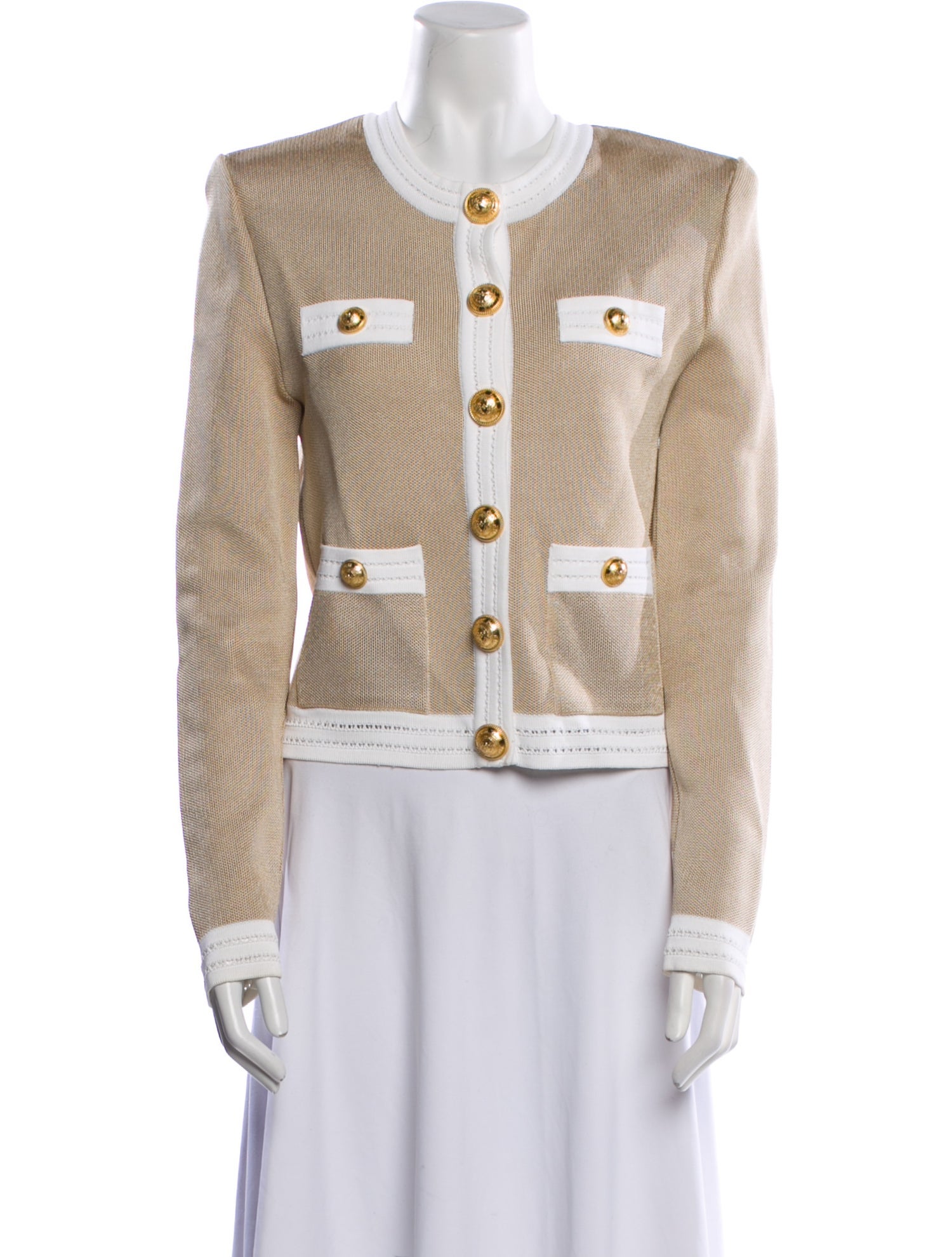 Balmain Printed Crew Neck Sweater