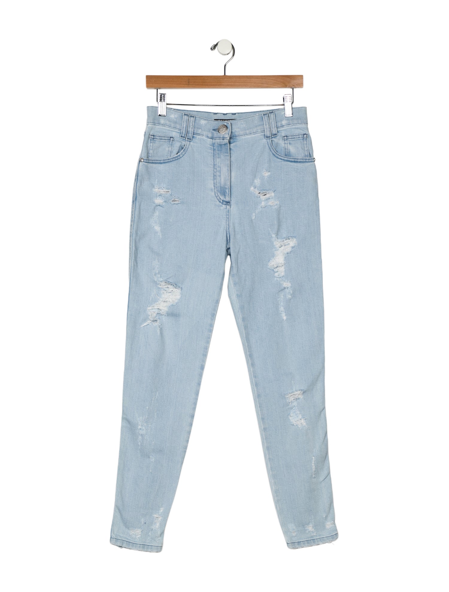 Balmain High-Rise Skinny Leg Jeans