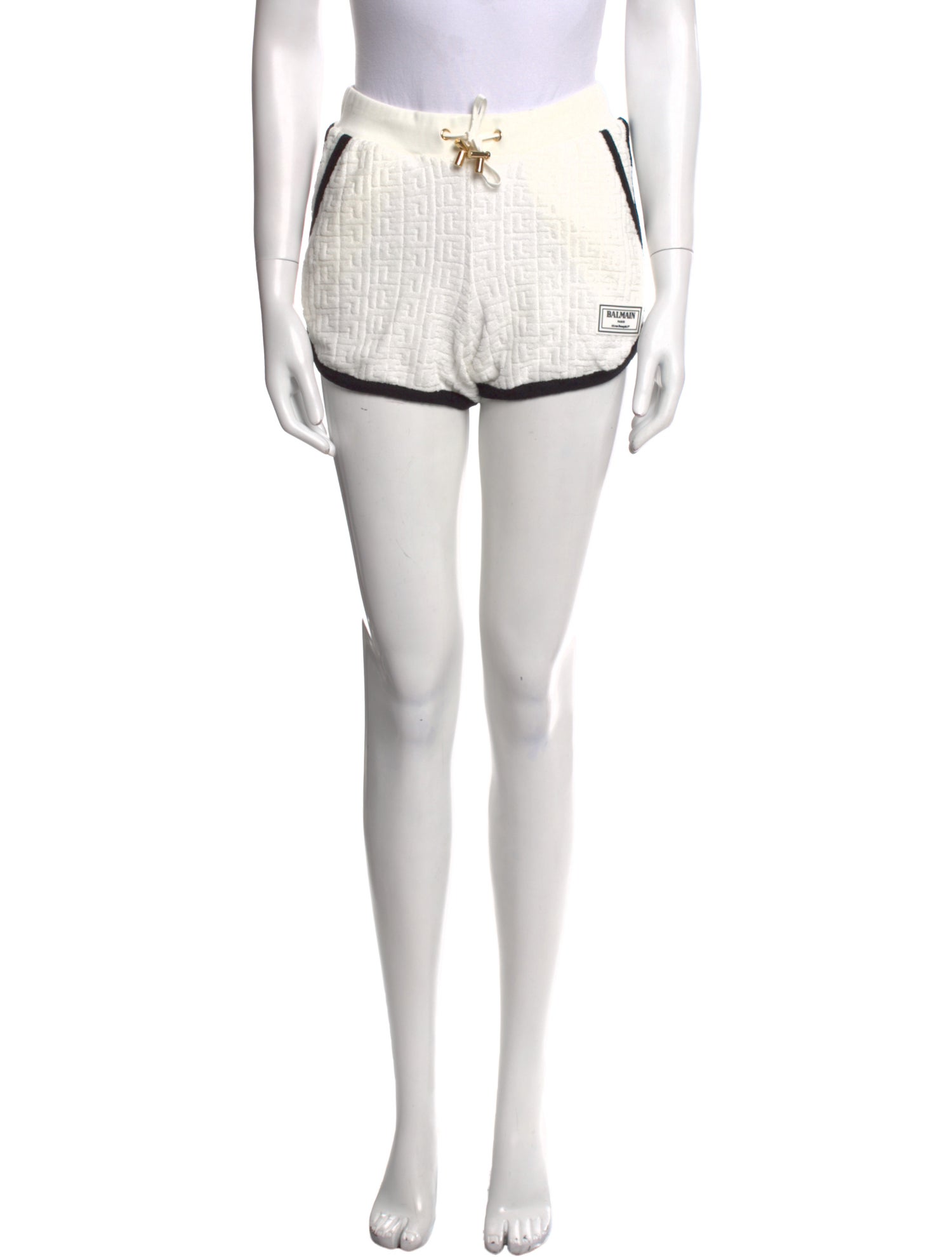 Balmain Colorblock Pattern Mini Shorts w/ Tags