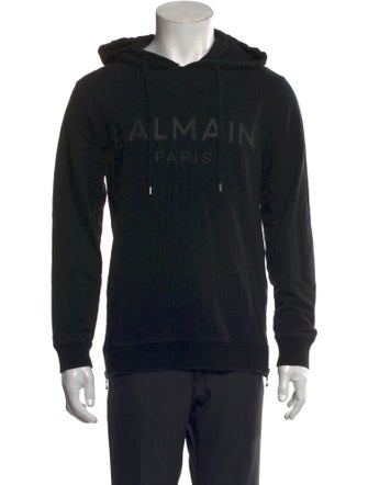 Balmain Graphic Print Crew Neck Hoodie