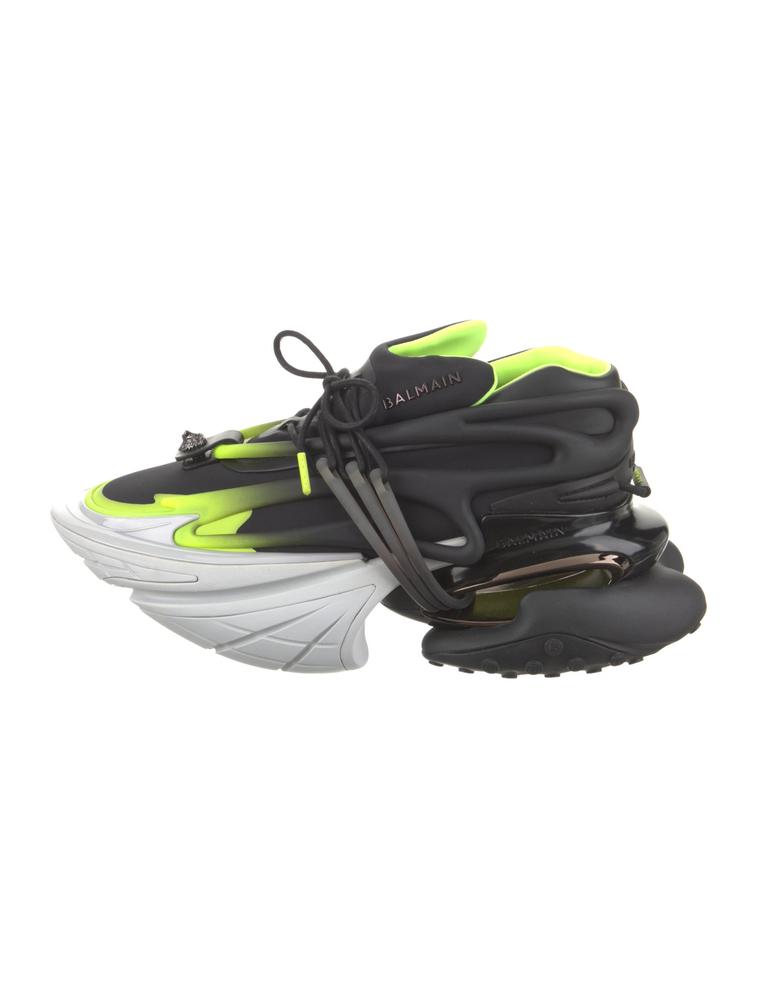 Balmain Nylon Printed Athletic Sneakers