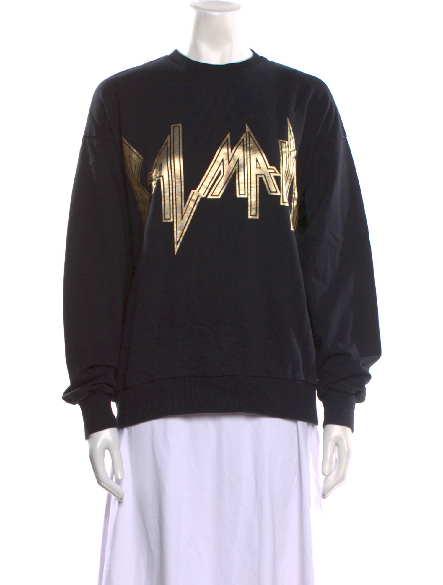 Balmain Graphic Print Crew Neck Sweatshirt
