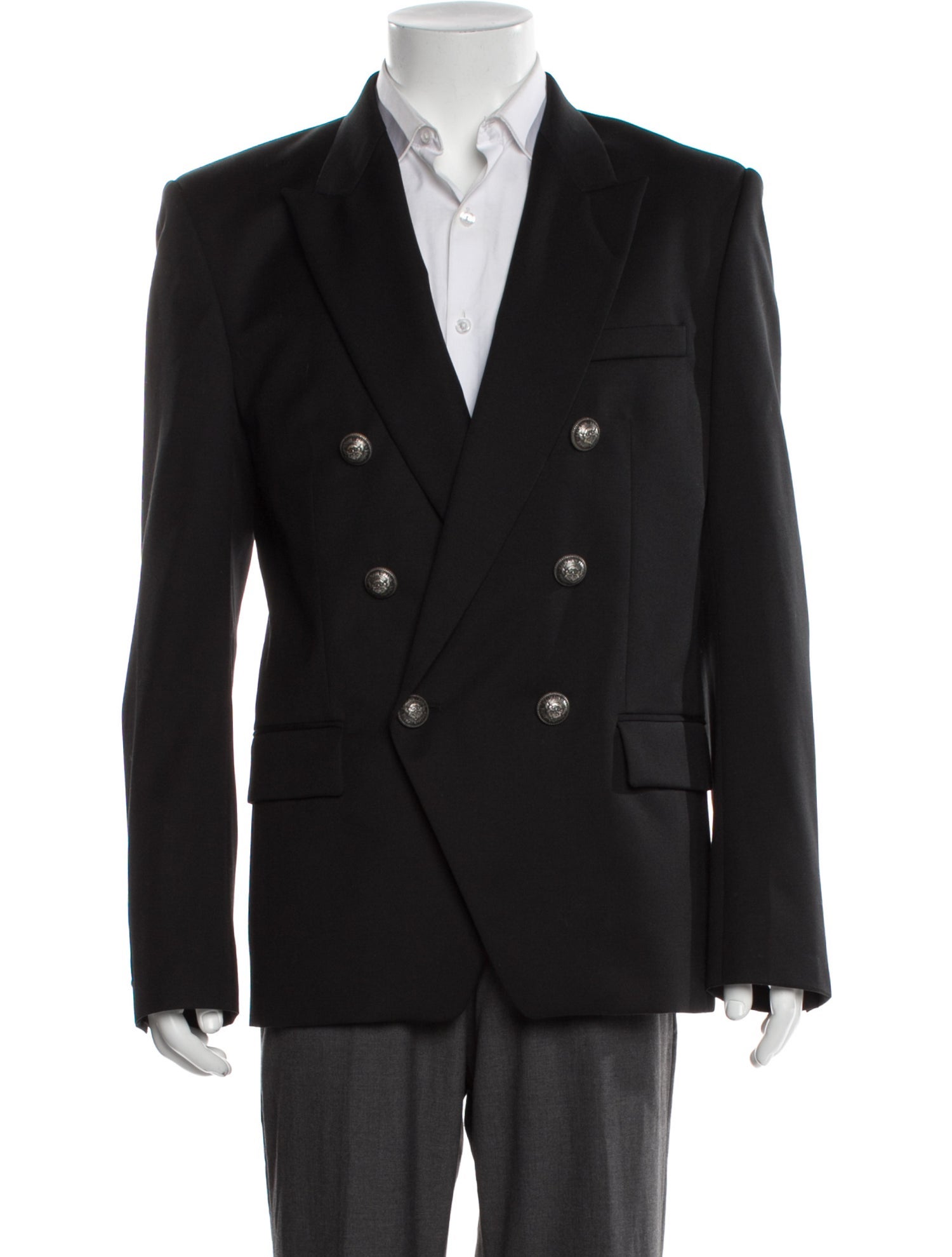 Balmain Wool Peacoat w/ Tags