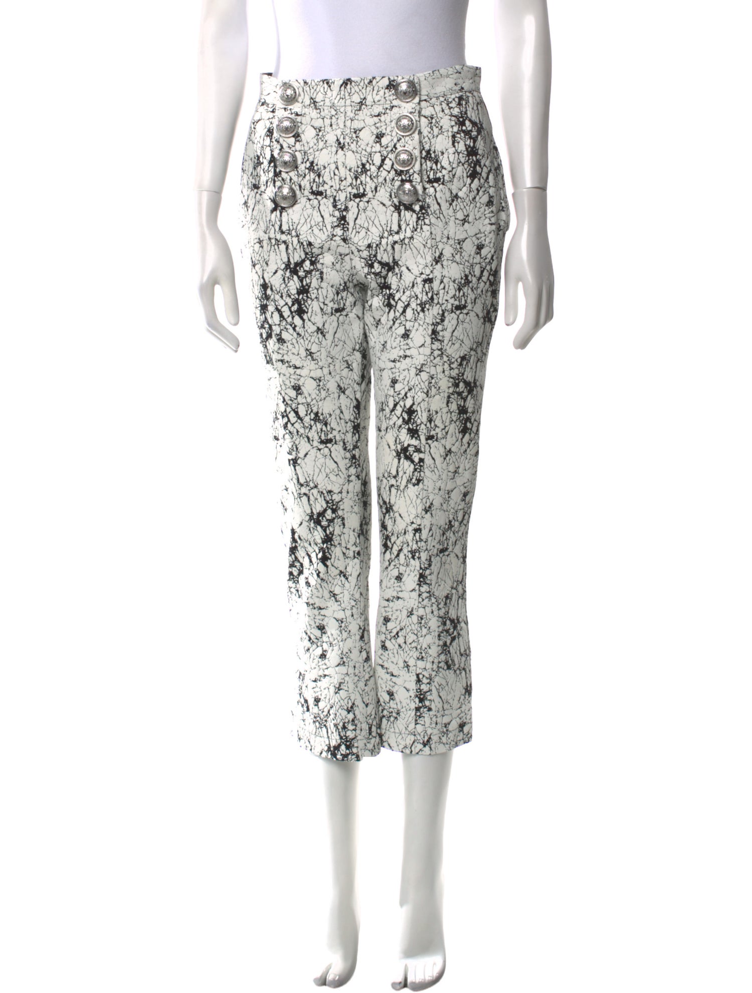 Balmain Printed Straight Leg Pants