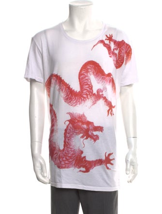 Balmain Graphic Print Scoop Neck T-Shirt