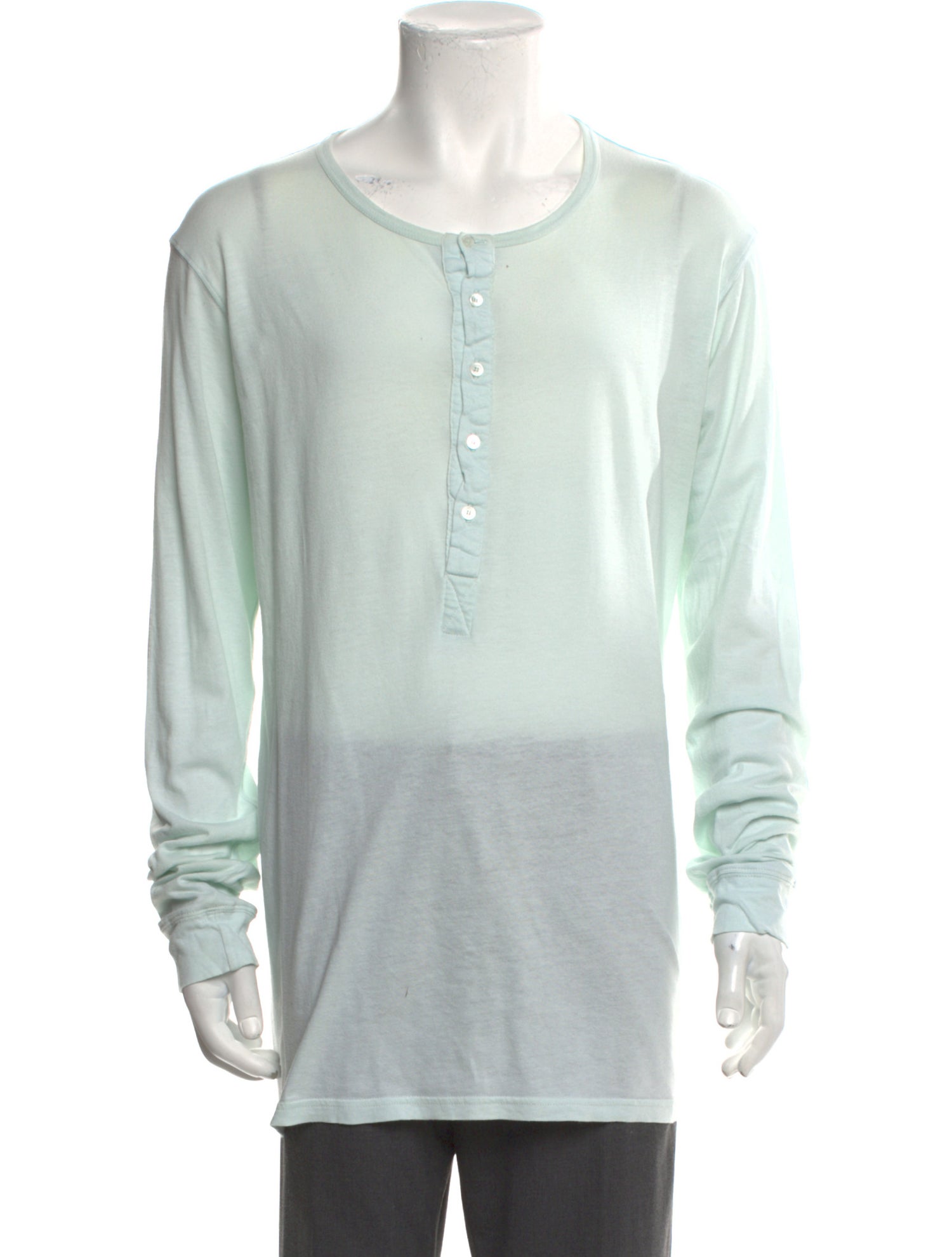 Balmain Scoop Neck Long Sleeve Henley