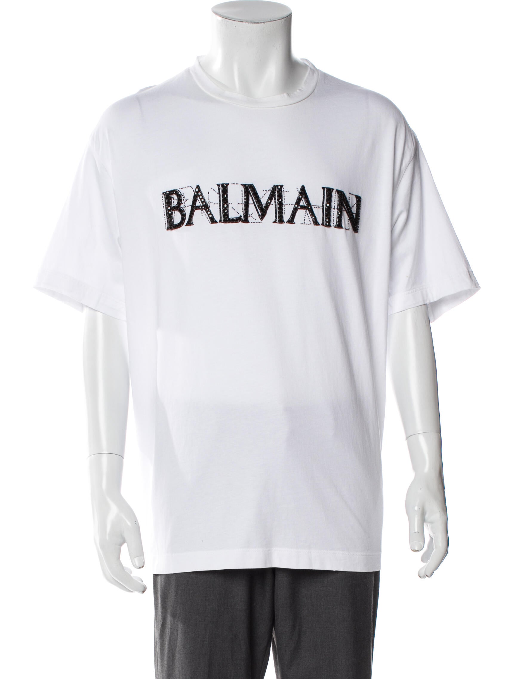 Balmain Graphic Print Crew Neck T-Shirt