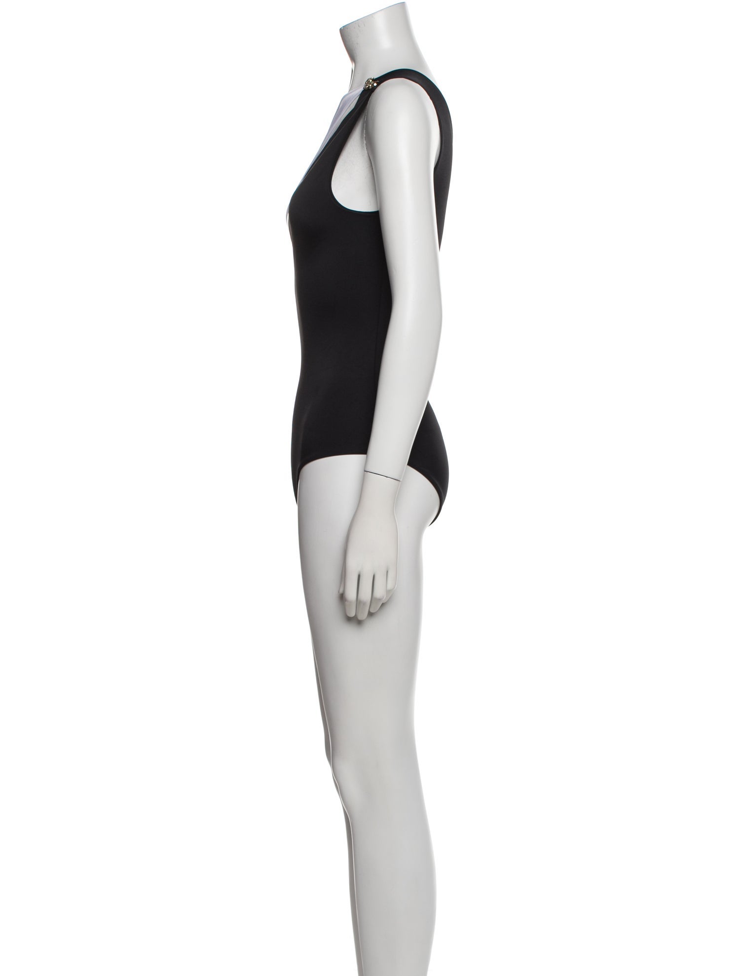 Balmain Colorblock Pattern Cutout Accent One-Piece