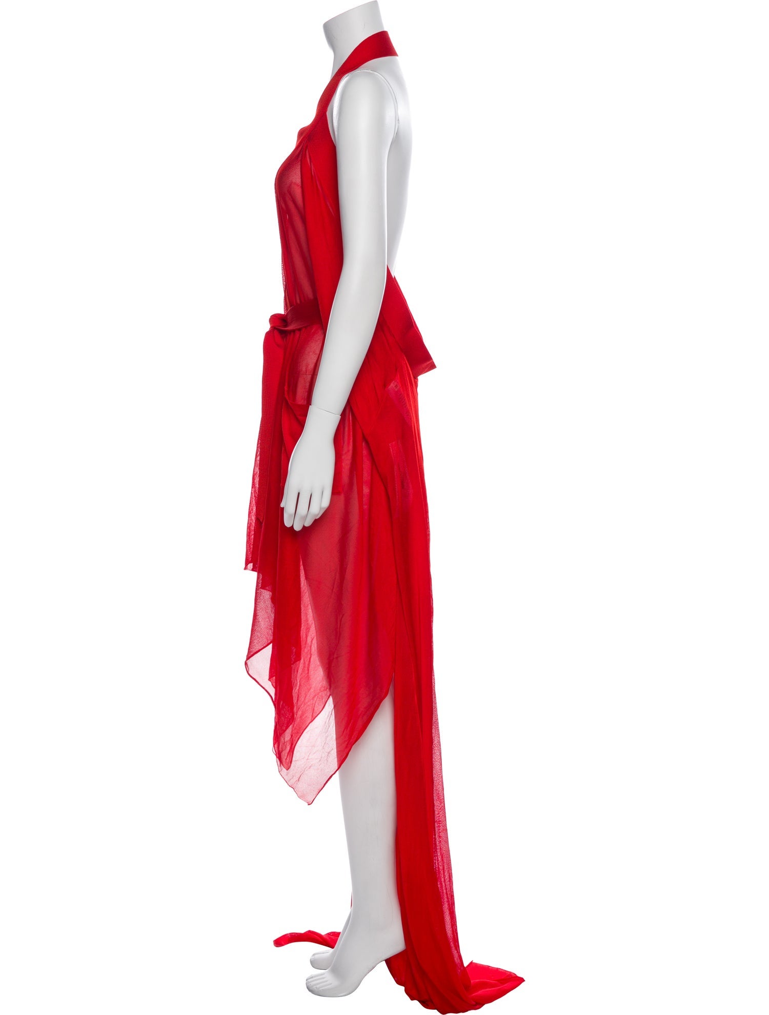 Balmain Halterneck Long Dress w/ Tags