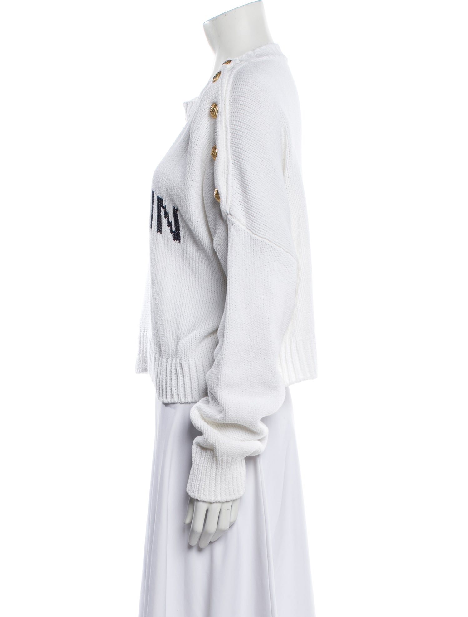 Balmain Cashmere Graphic Print Sweater