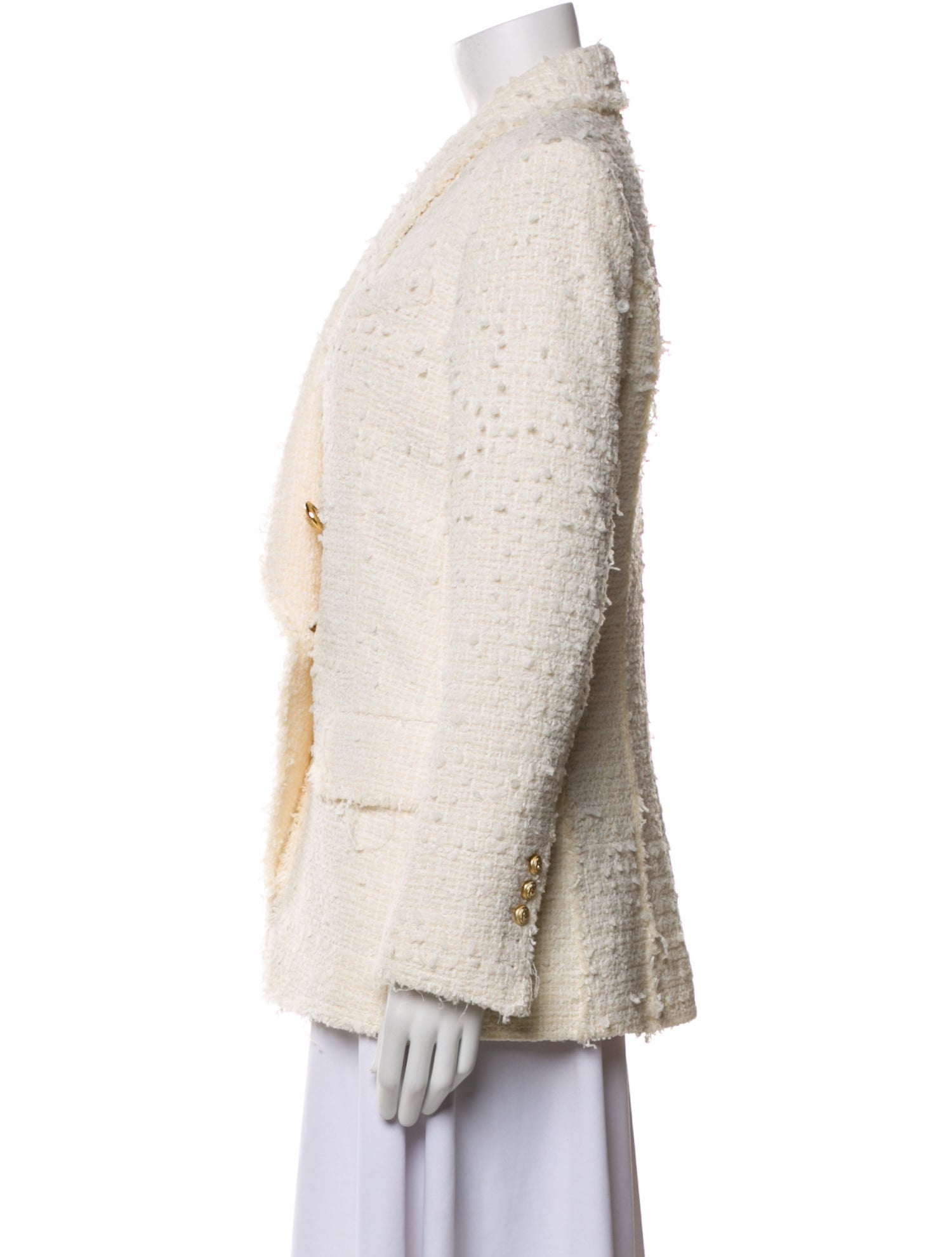 Balmain Tweed Tweed Pattern Blazer