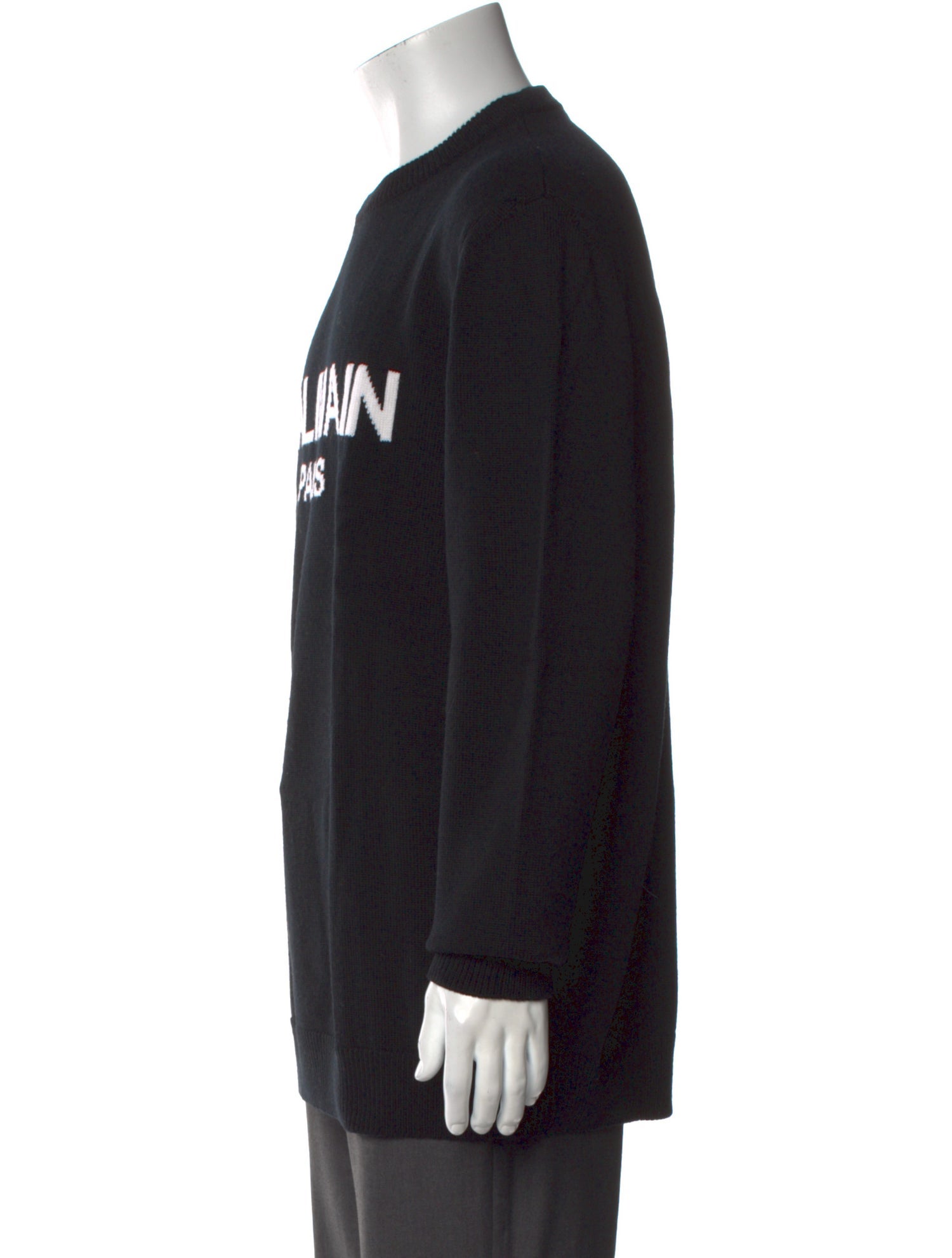 Balmain Virgin Wool Graphic Print Pullover