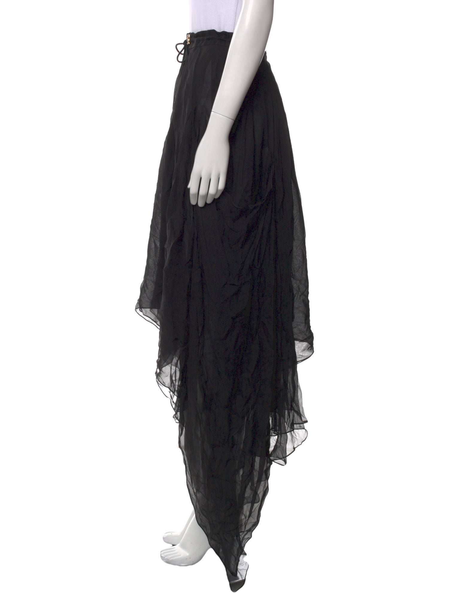 Balmain Silk Long Skirt