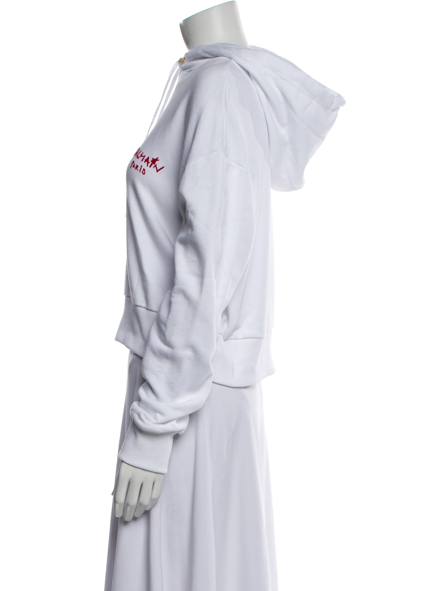 Balmain Mock Neck Long Sleeve Sweatshirt