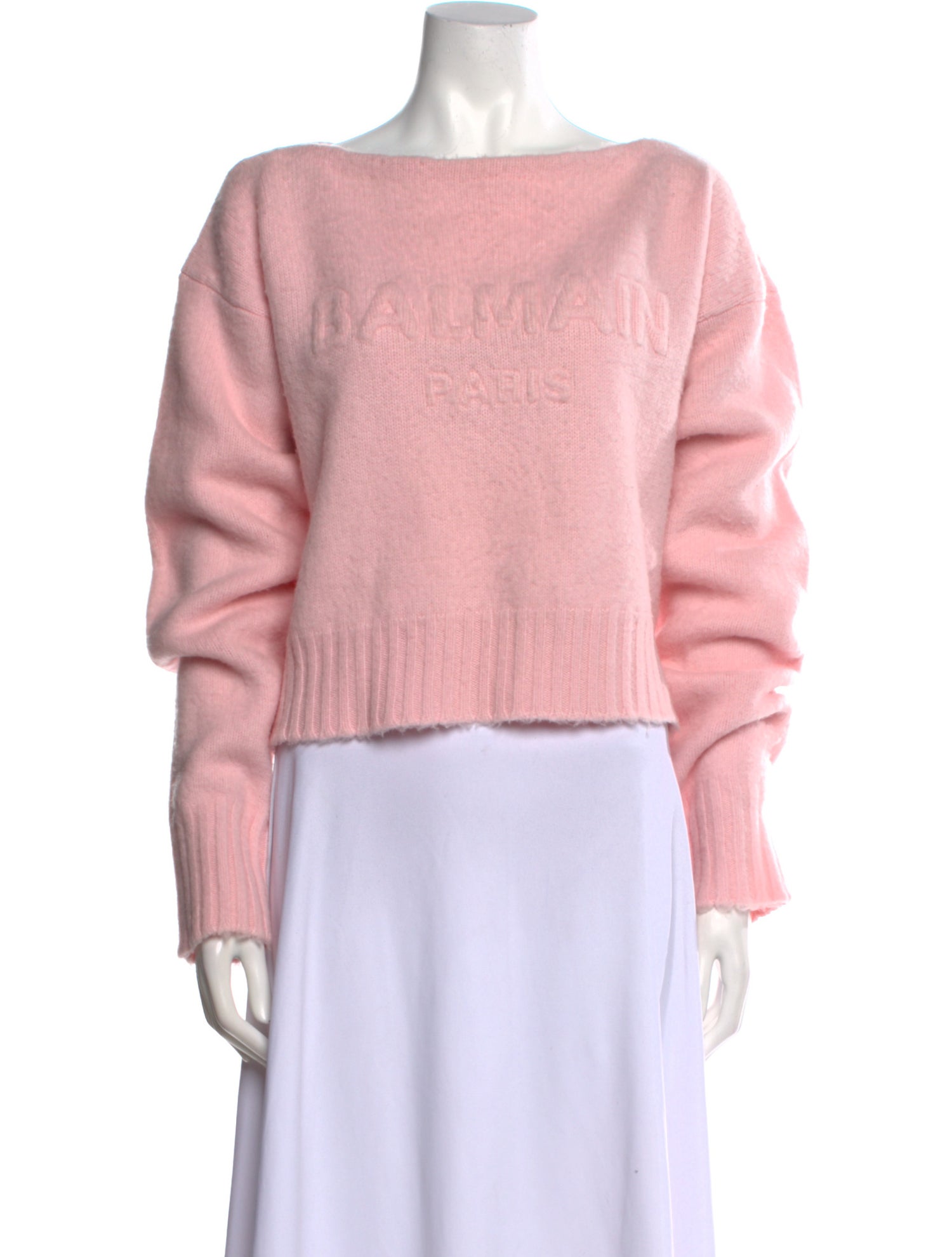 Balmain Virgin Wool Bateau Neckline Sweater w/ Tags