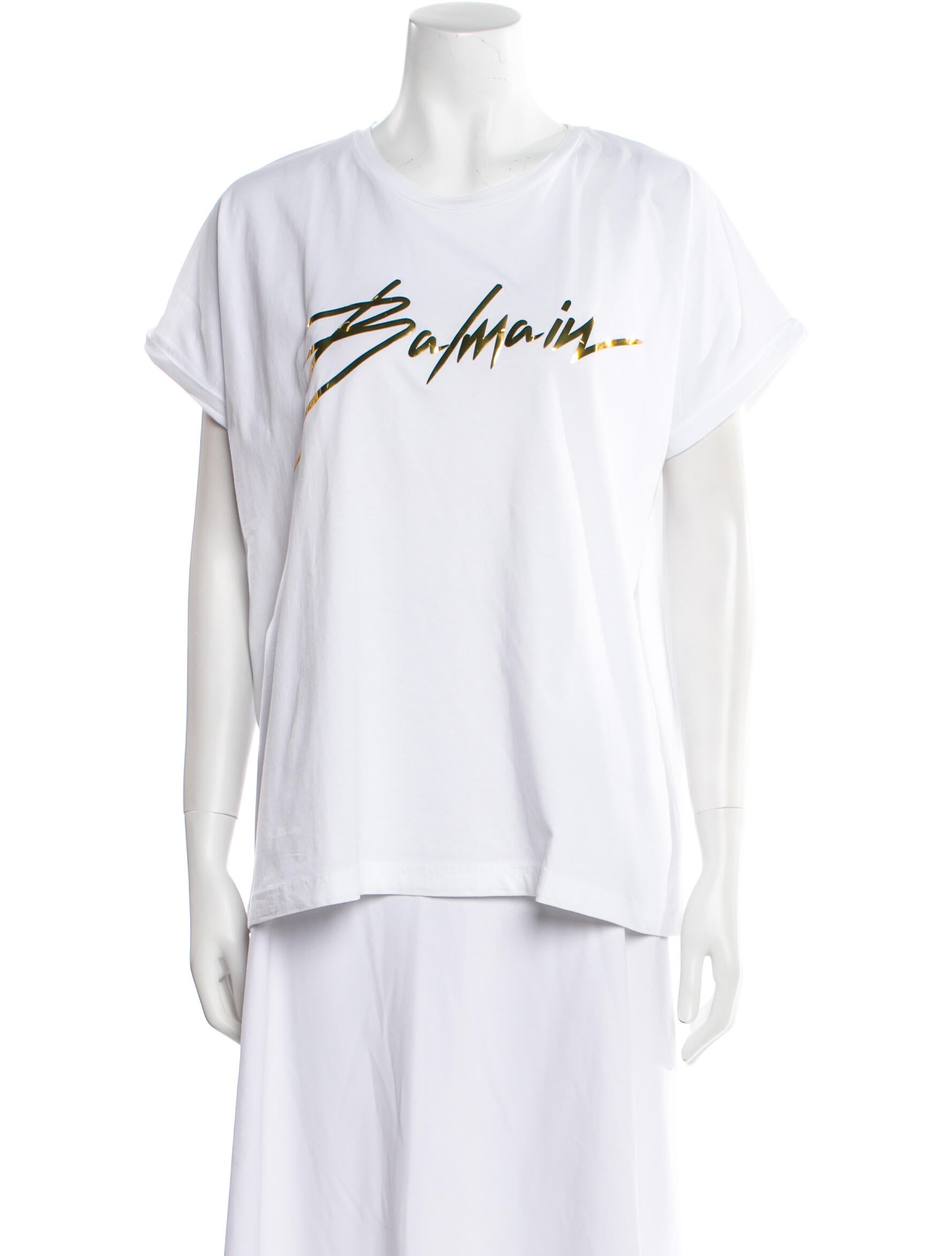 Balmain Graphic Print Crew Neck T-Shirt