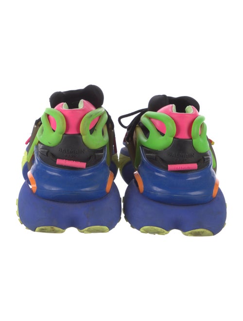 Balmain Neoprene Colorblock Pattern Athletic Sneakers