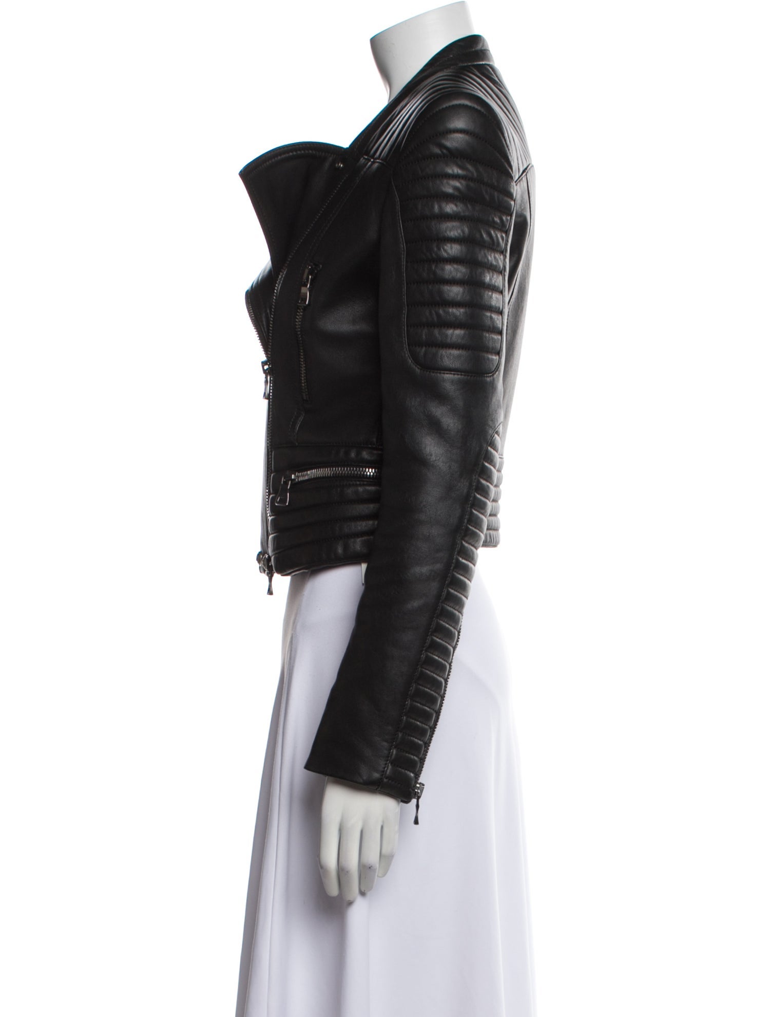 Balmain Leather Biker Jacket