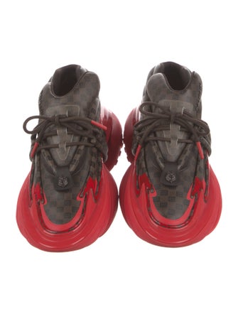 Balmain Leather Printed Sneakers