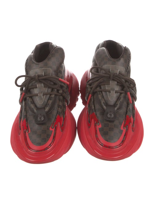 Balmain Leather Printed Sneakers