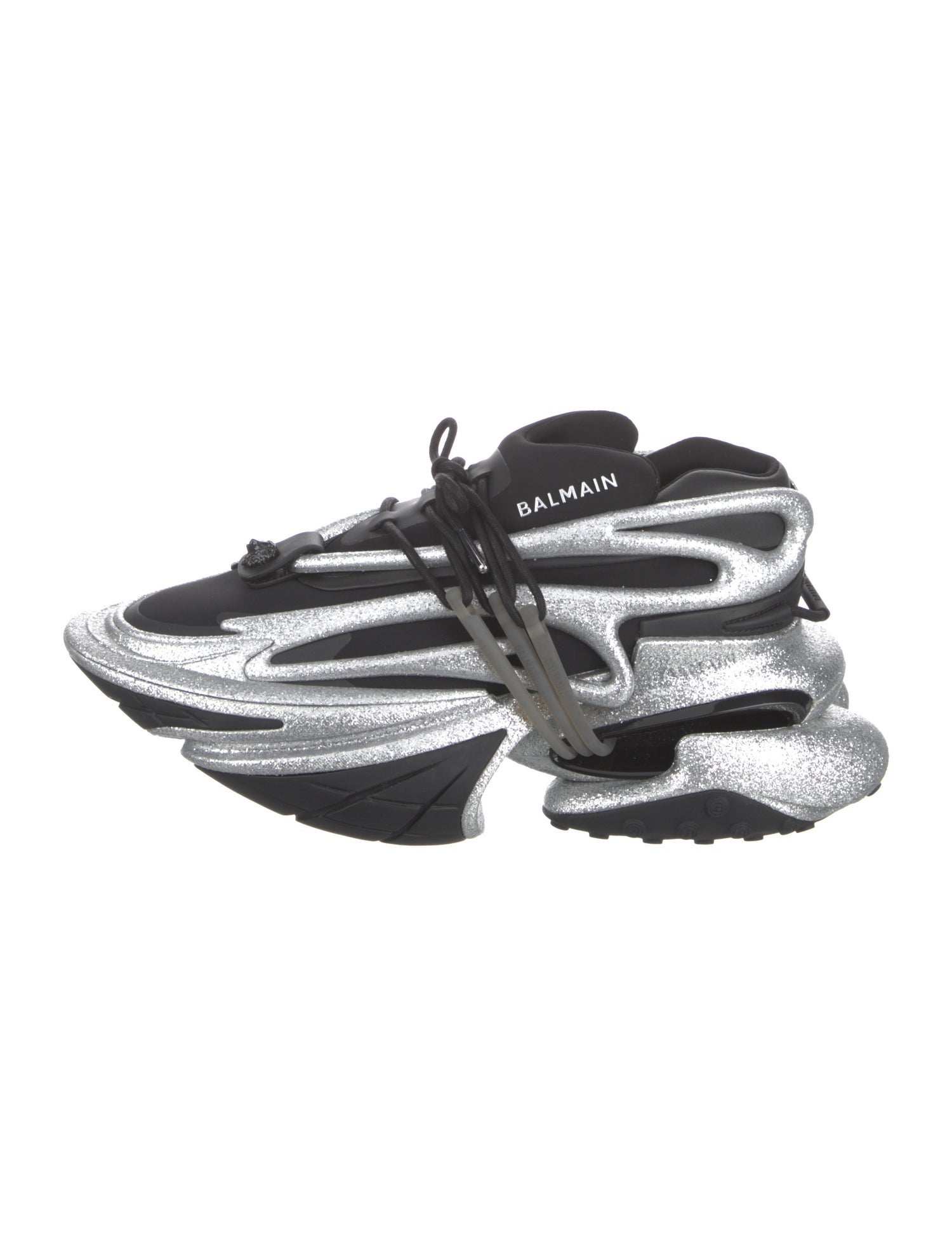 Balmain Leather Athletic Sneakers