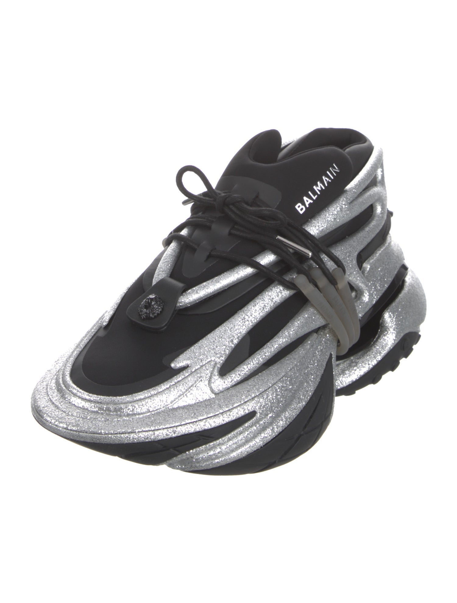 Balmain Leather Athletic Sneakers