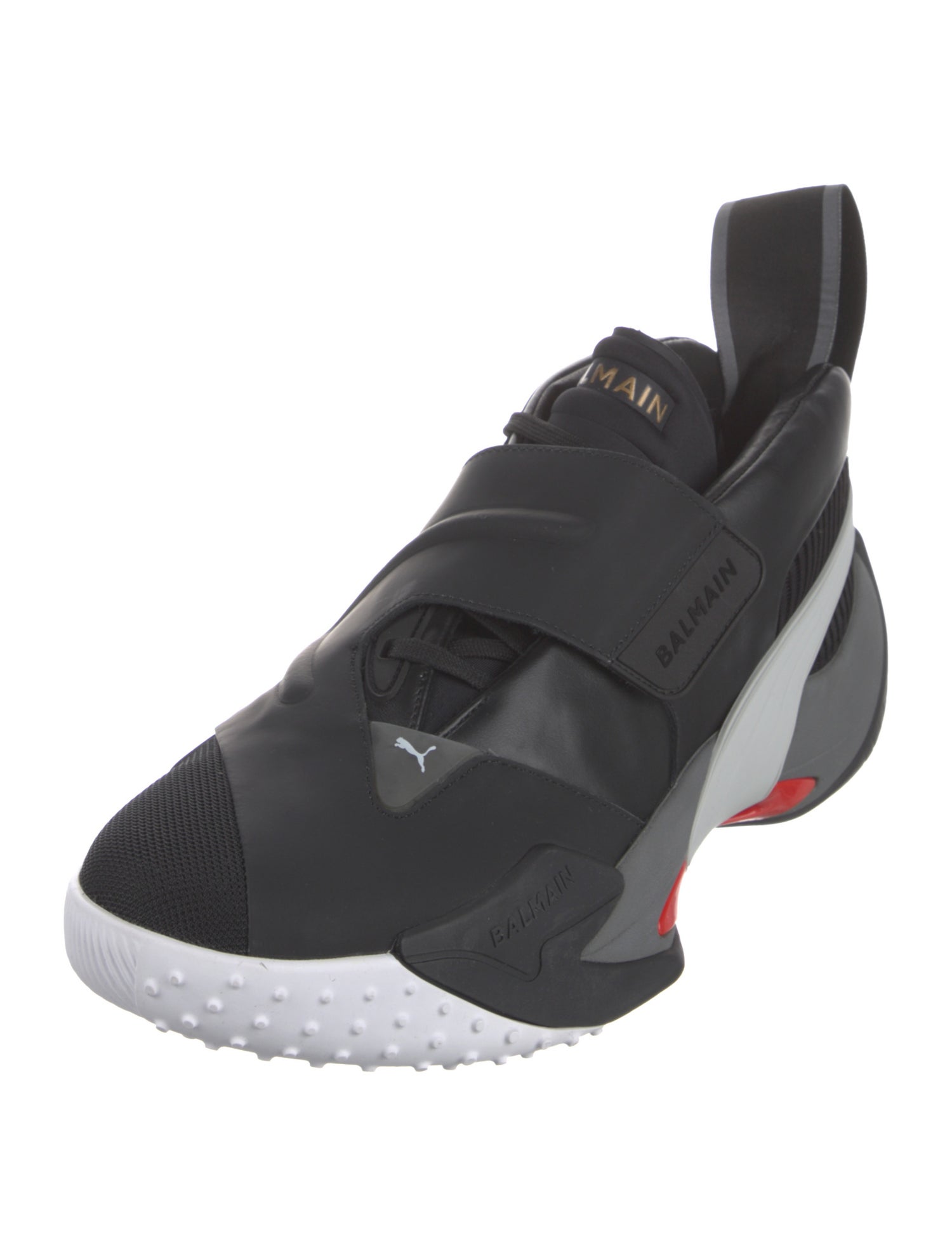 Balmain Leather Athletic Sneakers