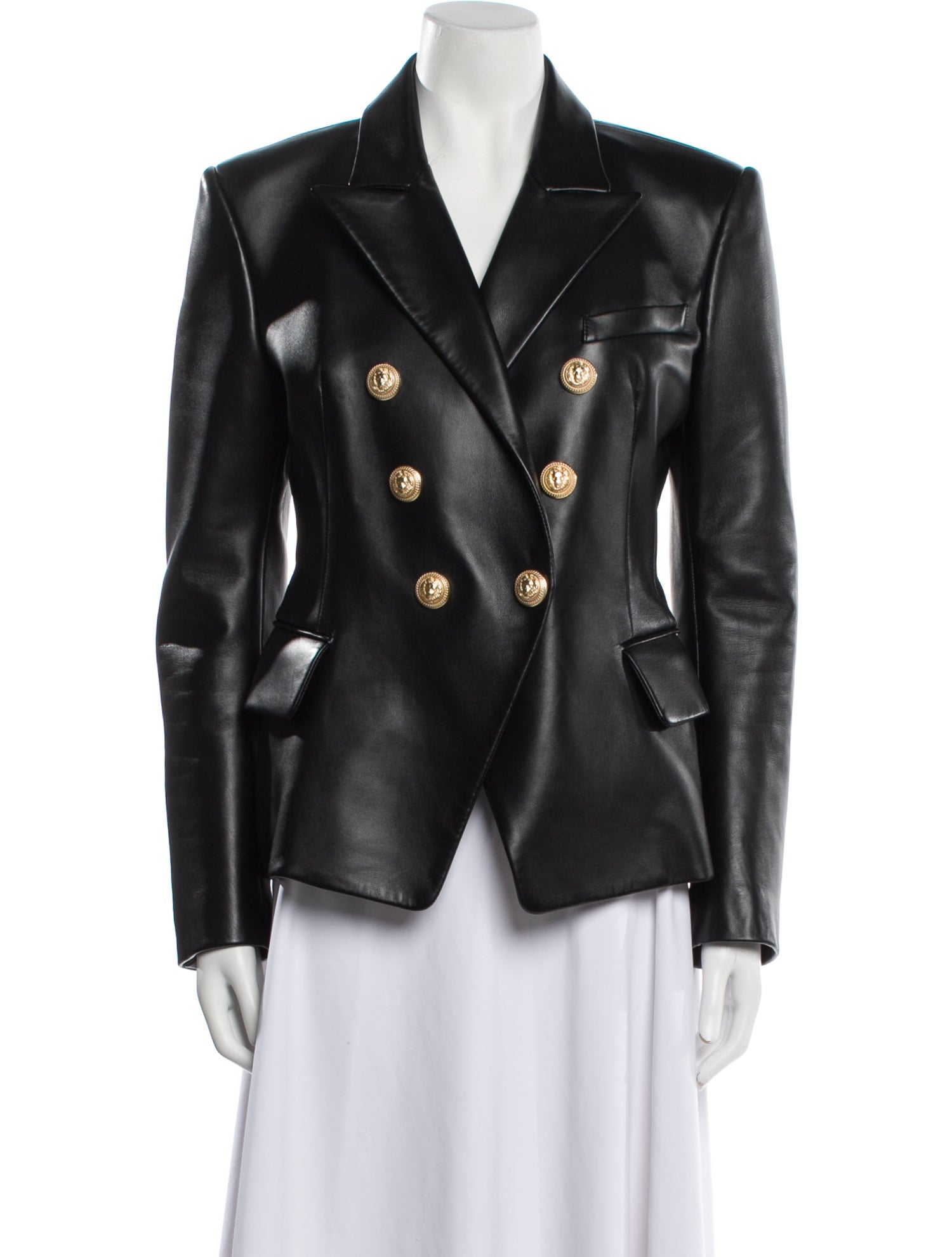 Balmain Leather Blazer