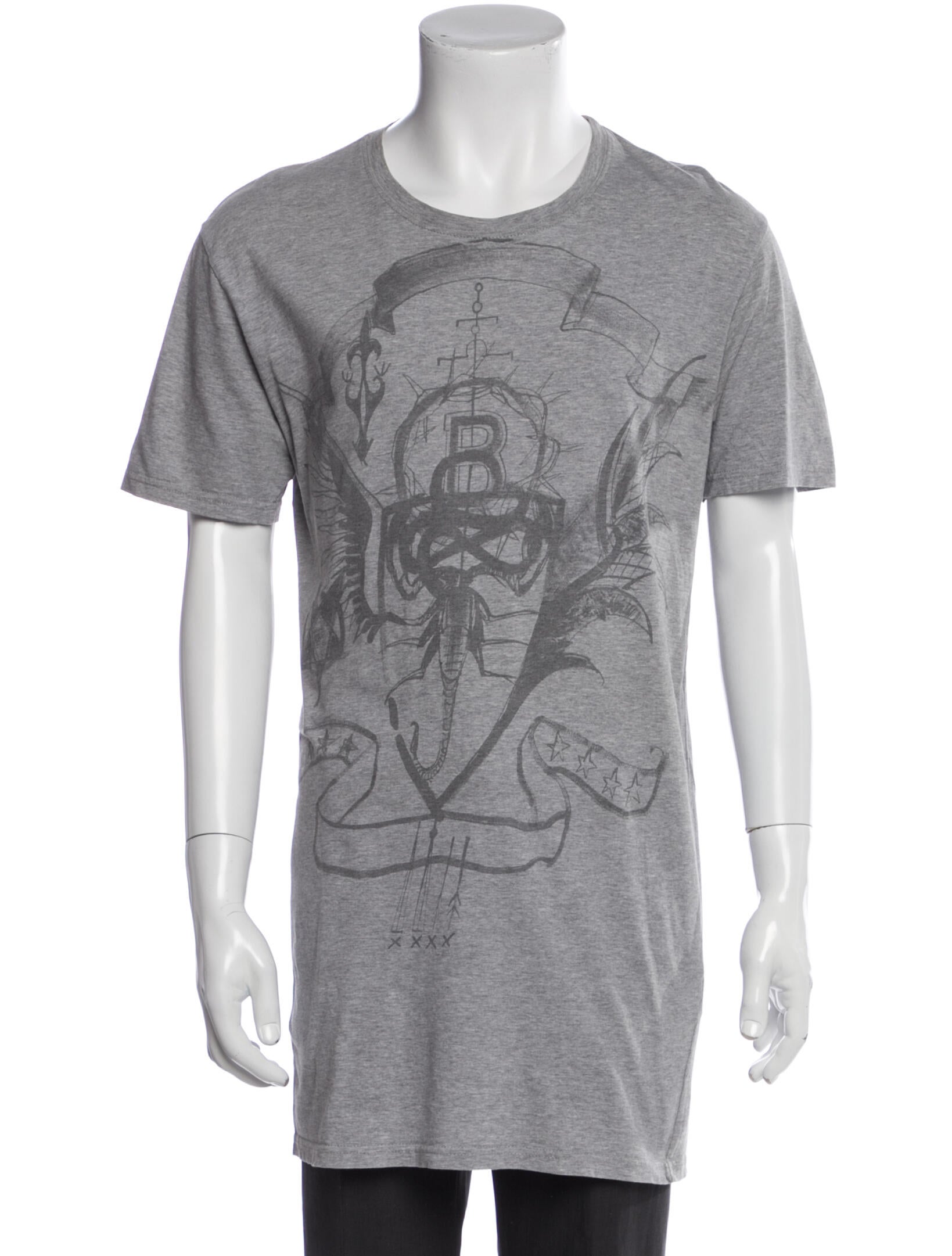 Balmain Printed Crew Neck T-Shirt