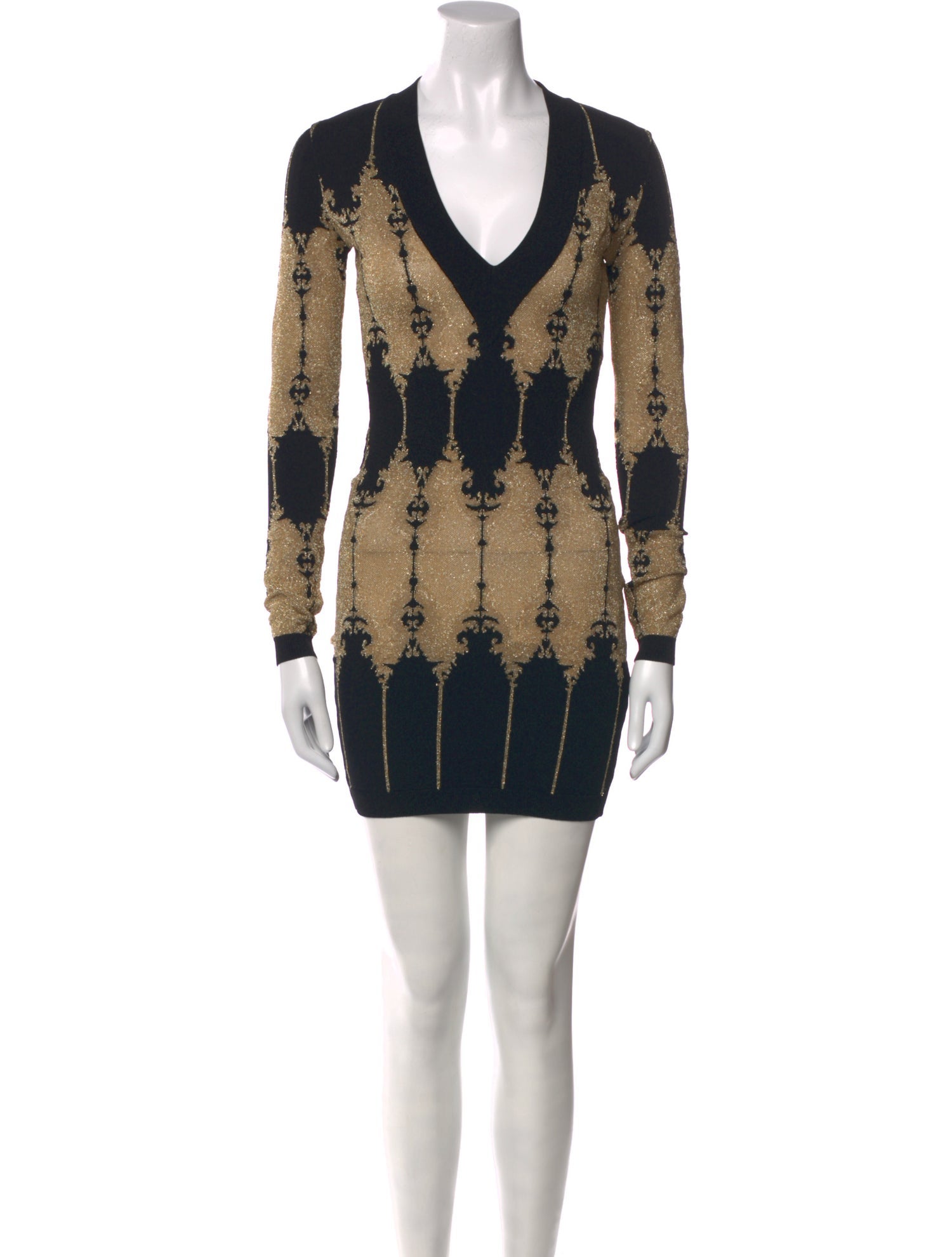 Balmain Printed Mini Dress - Black Dresses, Clothing - BAM112632 | The  RealReal
