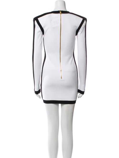 Balmain Colorblock Pattern Mini Dress w/ Tags