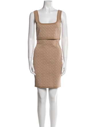 Balmain Wool Printed Skirt Set