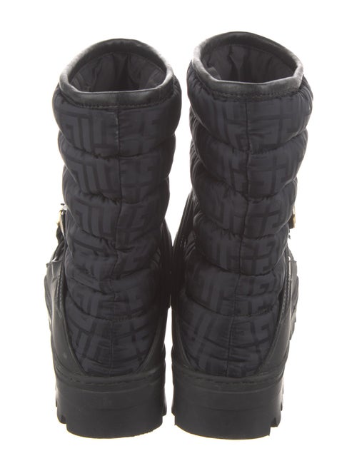 Balmain Zucca FF Logo Nylon Combat Boots