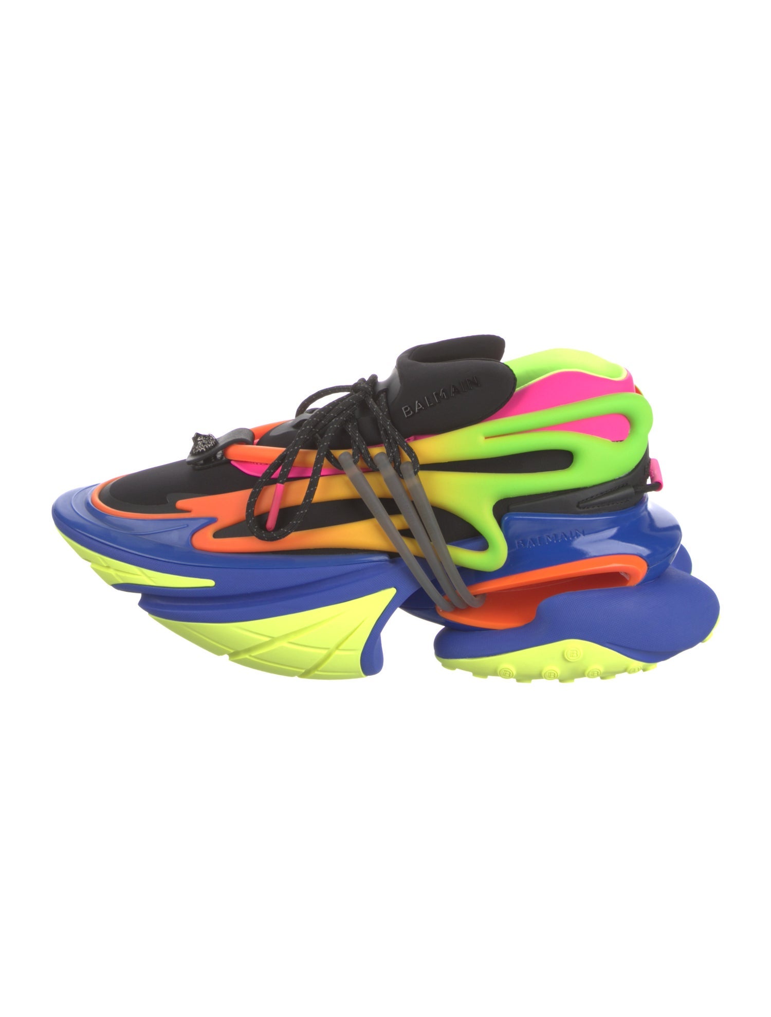 Balmain Leather Printed Sneakers