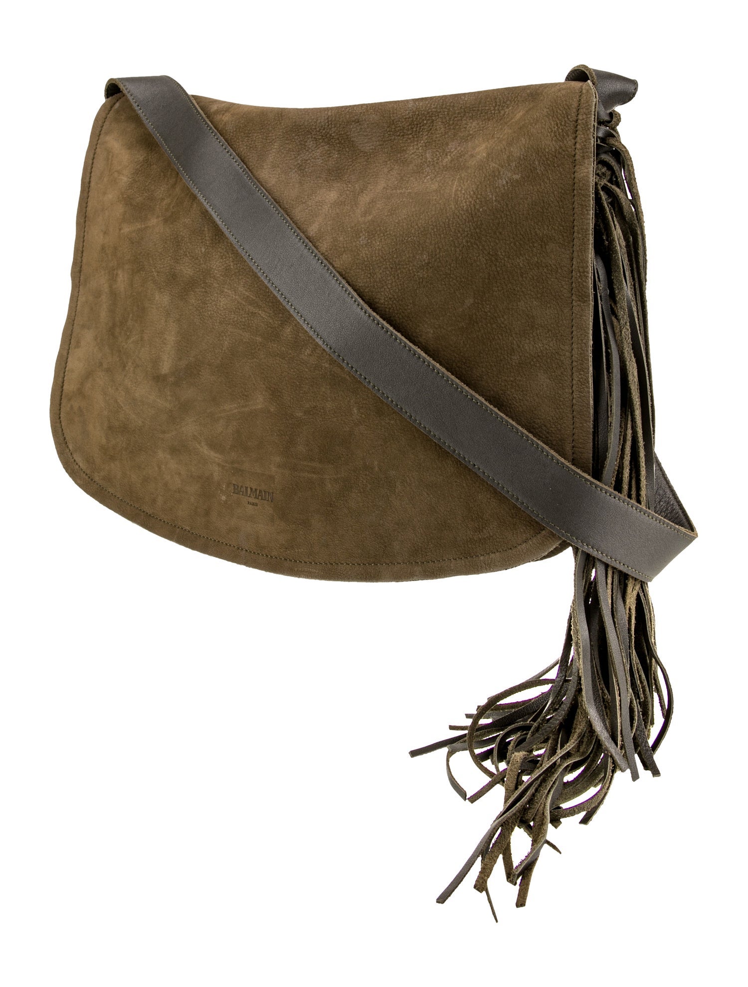 Balmain Nubuck Messenger Bag