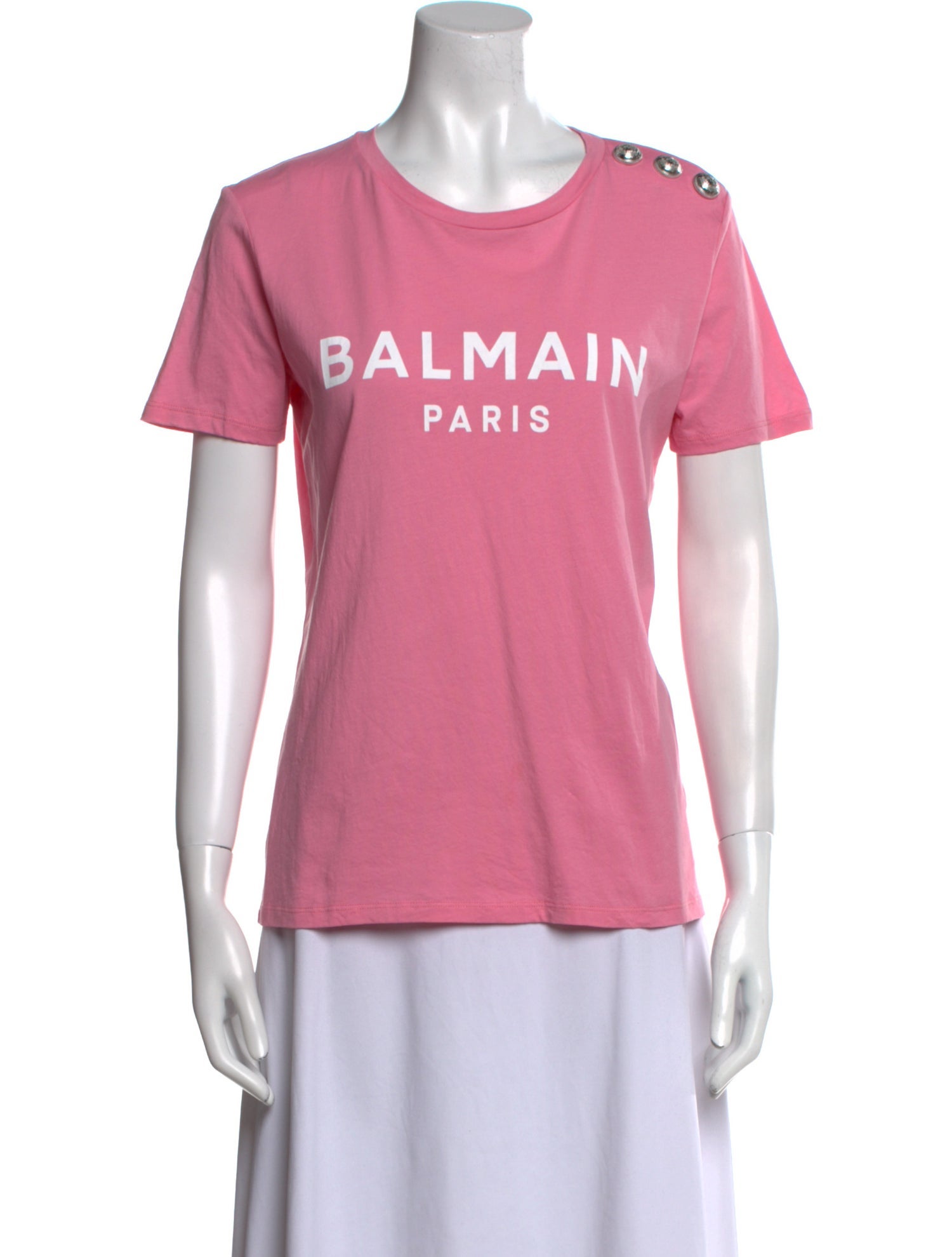 Balmain Graphic Print Crew Neck T-Shirt