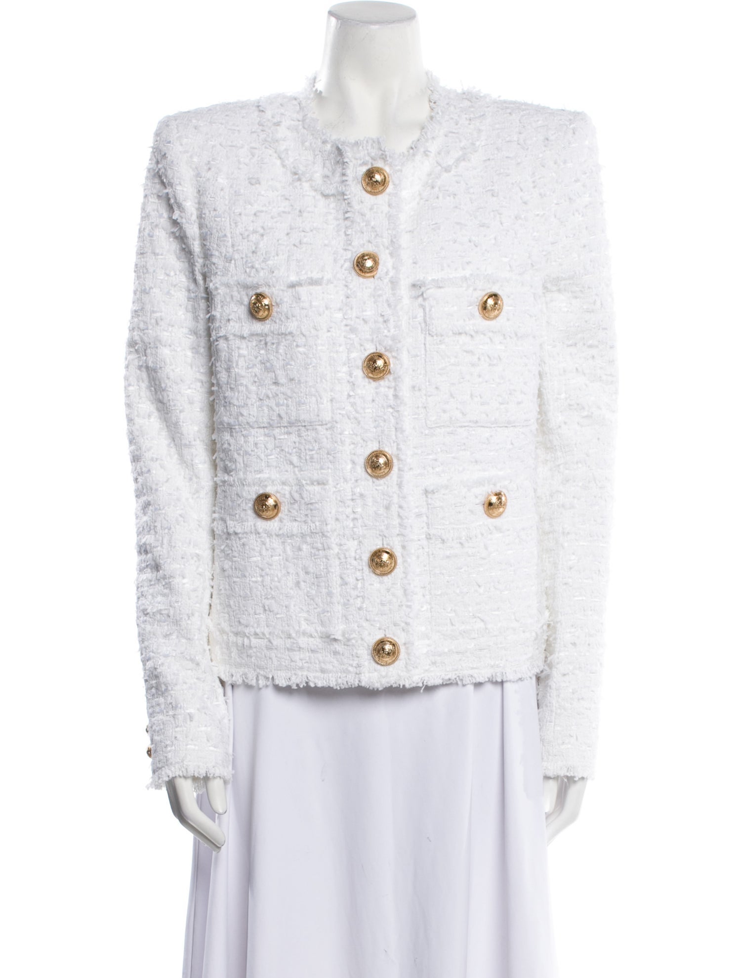 Balmain Tweed Tweed Pattern Jacket