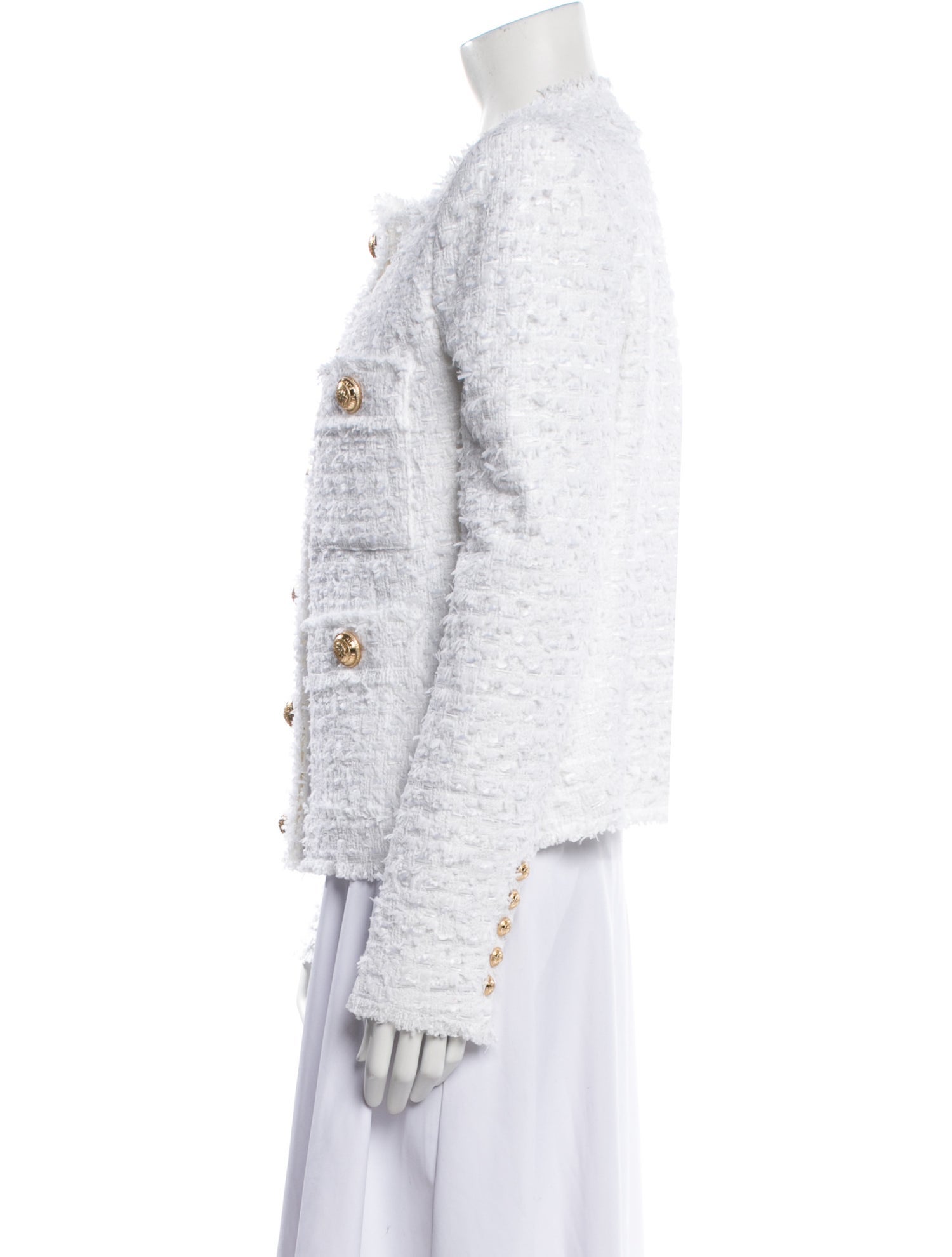 Balmain Tweed Tweed Pattern Jacket