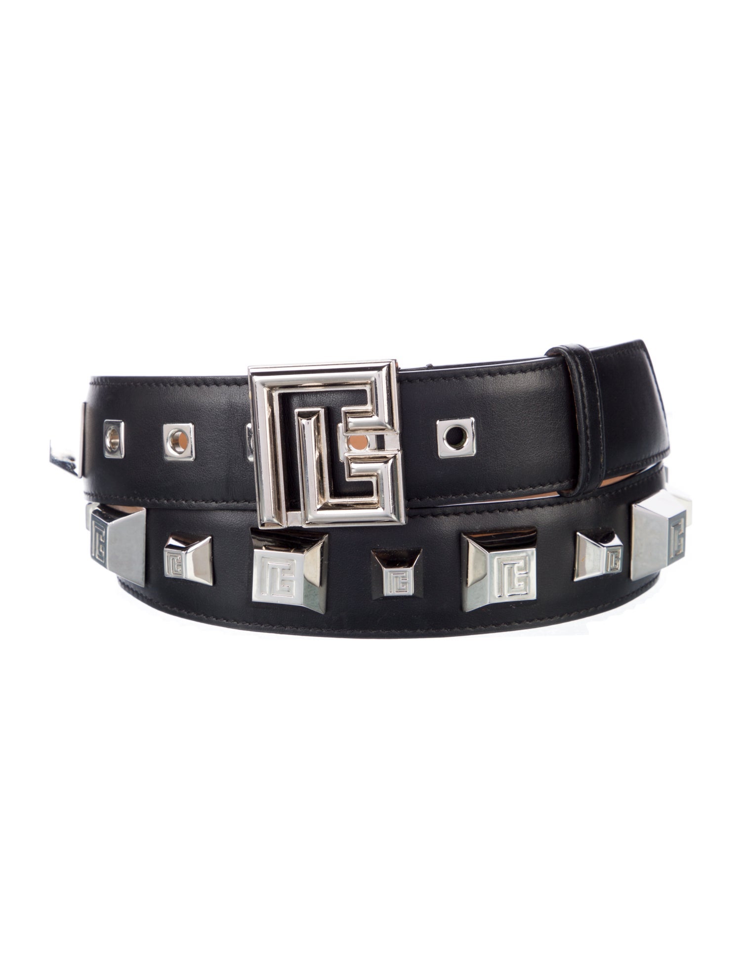 Balmain Leather Studded Accents Belt Kit