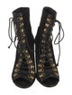 Balmain Suede Lace-Up Boots