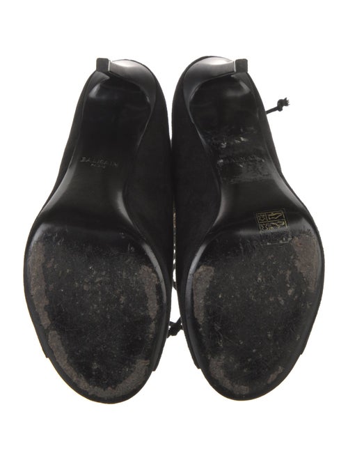 Balmain Suede Lace-Up Boots