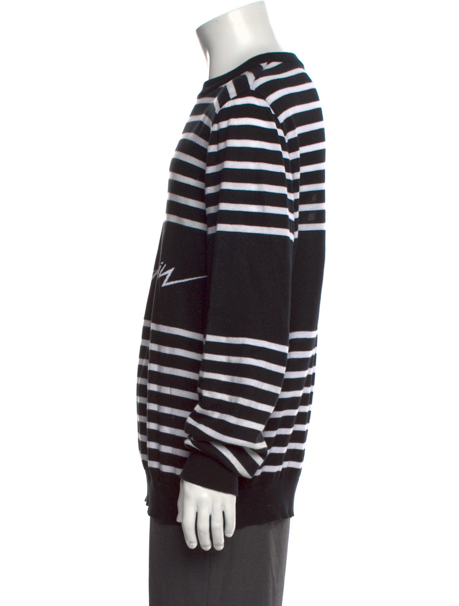Balmain Striped Crew Neck Pullover