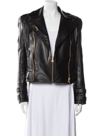 Balmain Leather Biker Jacket