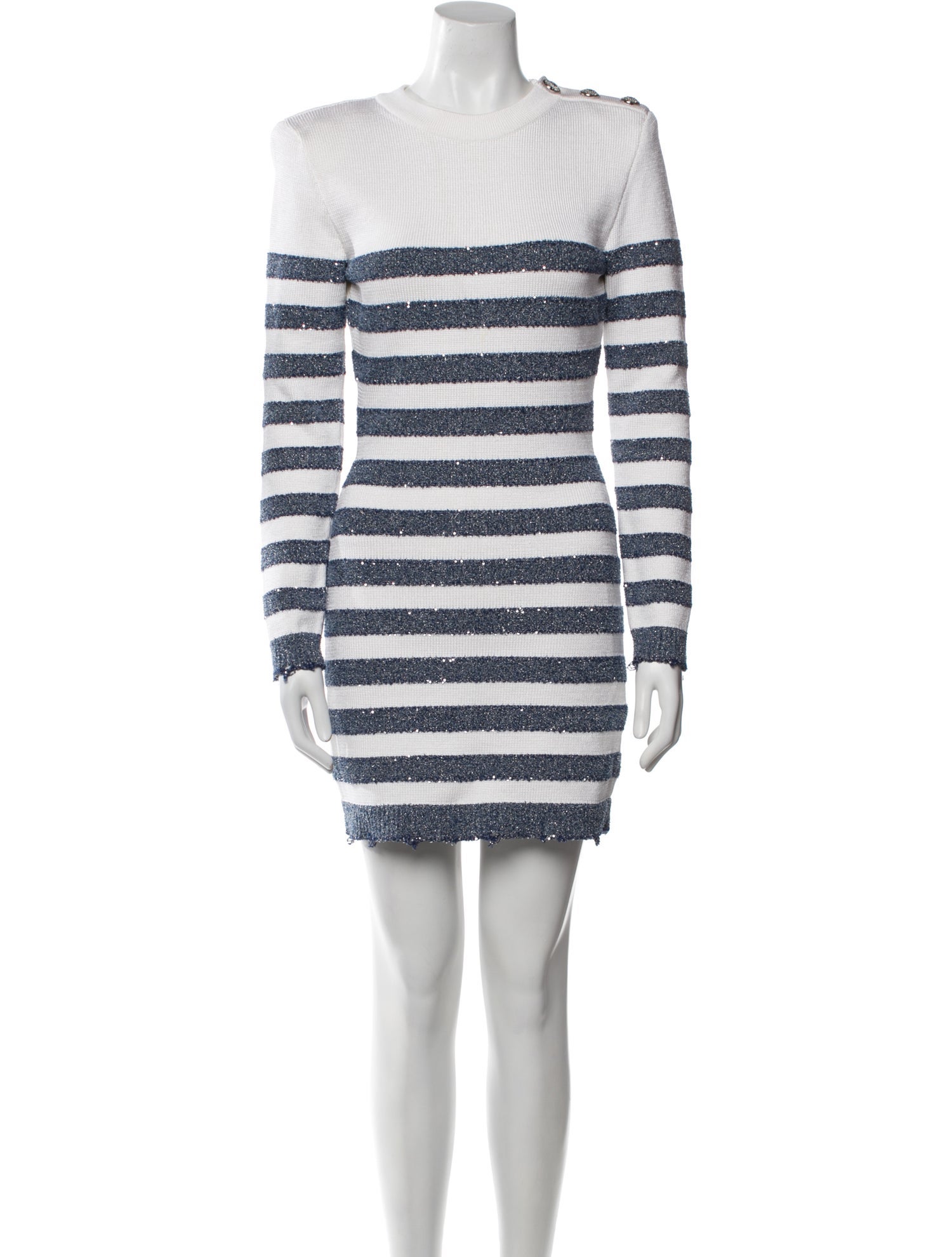 Balmain Striped Mini Dress